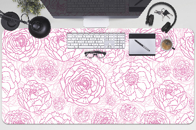 Sous main de bureau Fleurs roses