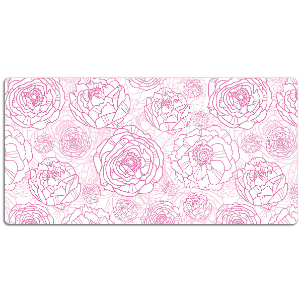 Sous main de bureau Fleurs roses