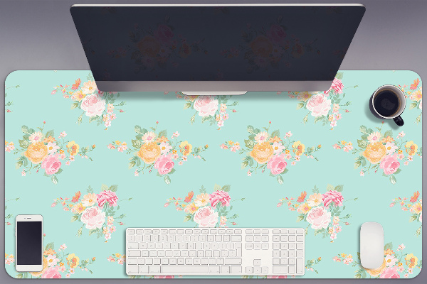 Protège bureau Bouquets pastel