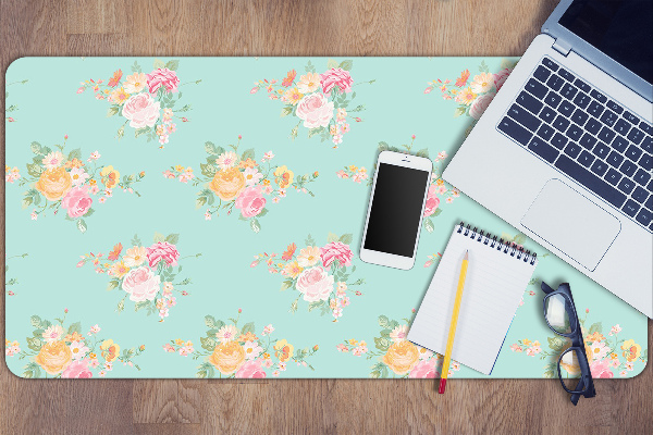 Protège bureau Bouquets pastel