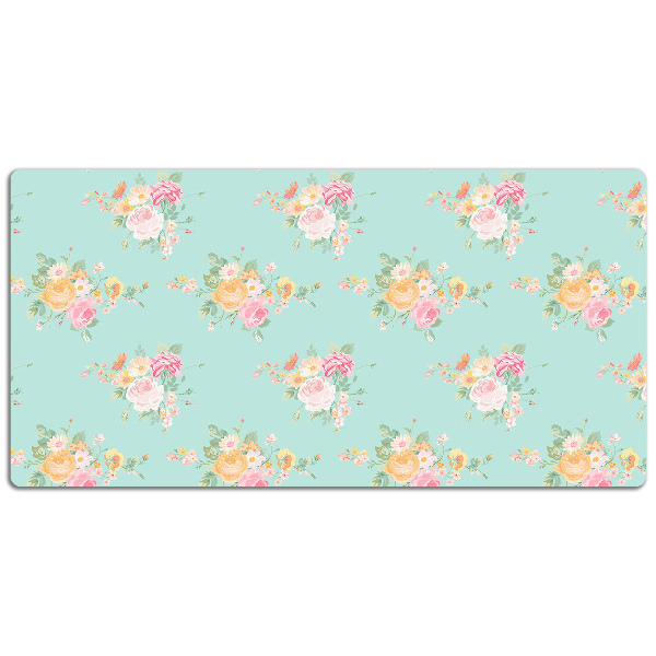 Protège bureau Bouquets pastel