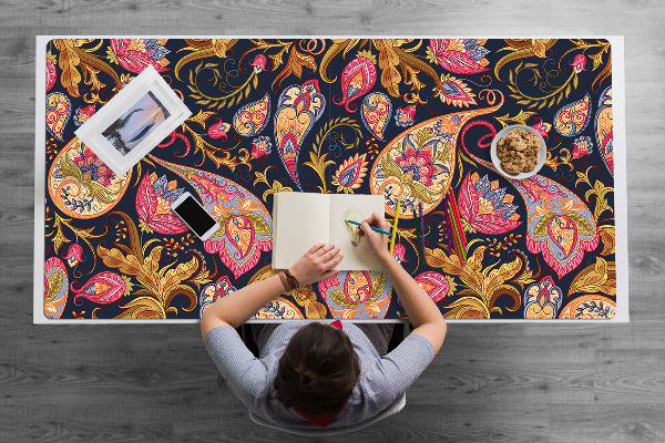 Sous-main bureau Paisley coloré