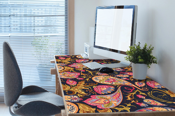 Sous-main bureau Paisley coloré
