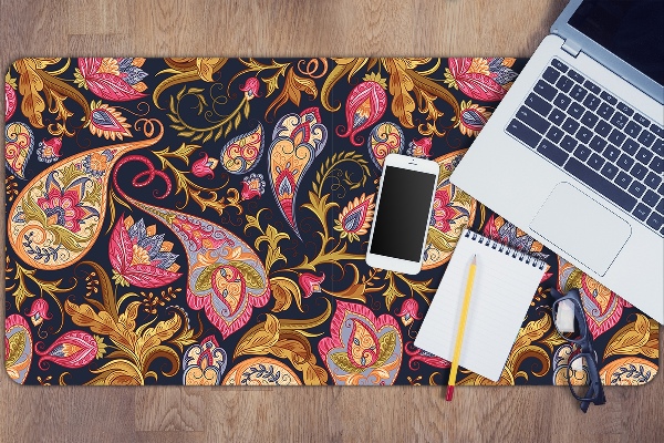 Sous-main bureau Paisley coloré