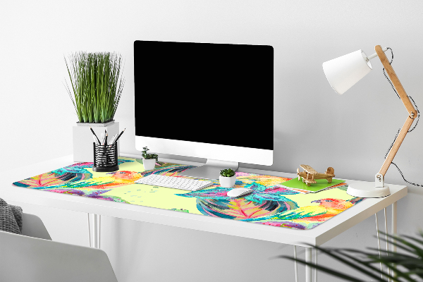 Sous main de bureau Perroquets colorés