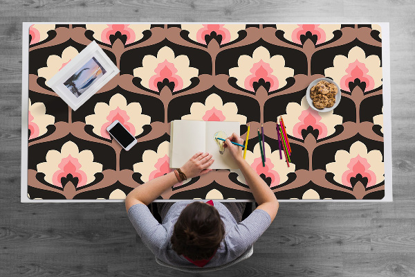 Sous main de bureau Motif floral
