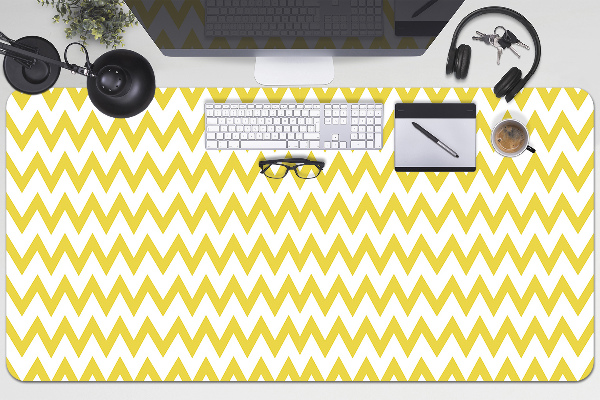 Sous main de bureau Zigzags jaunes