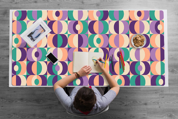 Tapis de bureau Carrés et roues