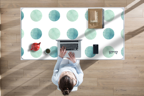Sous-main bureau Points verts