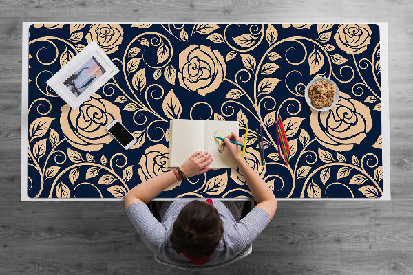 Sous-main bureau Vintage Roses Golden