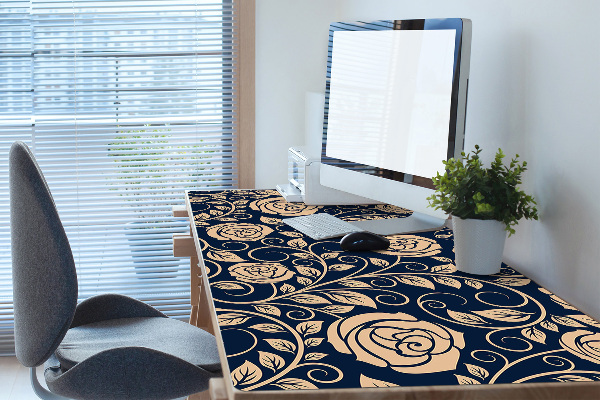 Sous-main bureau Vintage Roses Golden