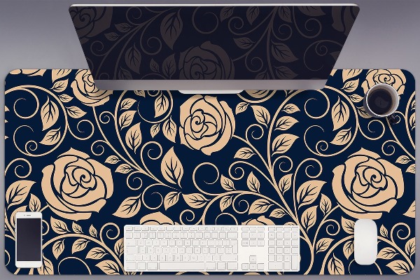 Sous-main bureau Vintage Roses Golden