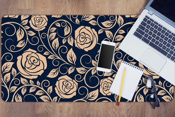 Sous-main bureau Vintage Roses Golden