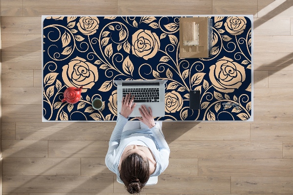 Sous-main bureau Vintage Roses Golden