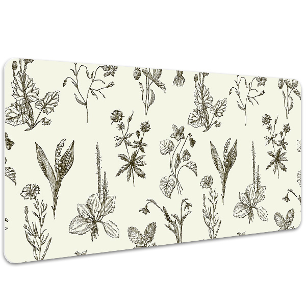 Protège bureau Fleurs esquissées