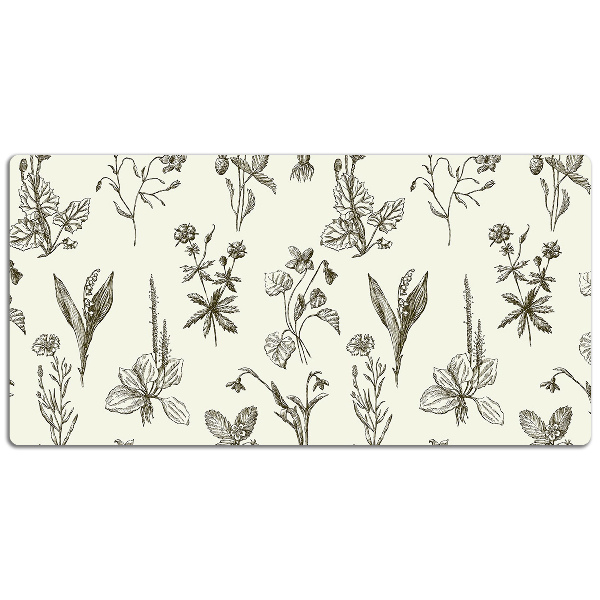 Protège bureau Fleurs esquissées