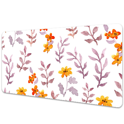 Sous-main bureau Fleurs peintes