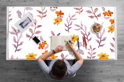 Sous-main bureau Fleurs peintes