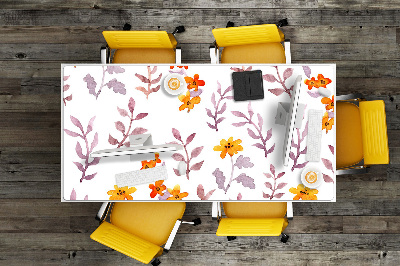 Sous-main bureau Fleurs peintes