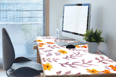 Sous-main bureau Fleurs peintes