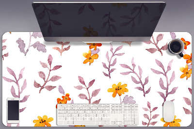 Sous-main bureau Fleurs peintes