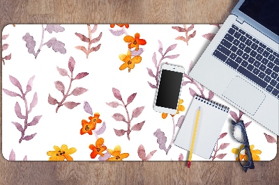 Sous-main bureau Fleurs peintes