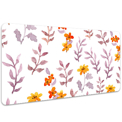 Sous-main bureau Fleurs peintes