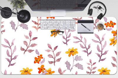 Sous-main bureau Fleurs peintes