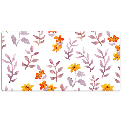 Sous-main bureau Fleurs peintes