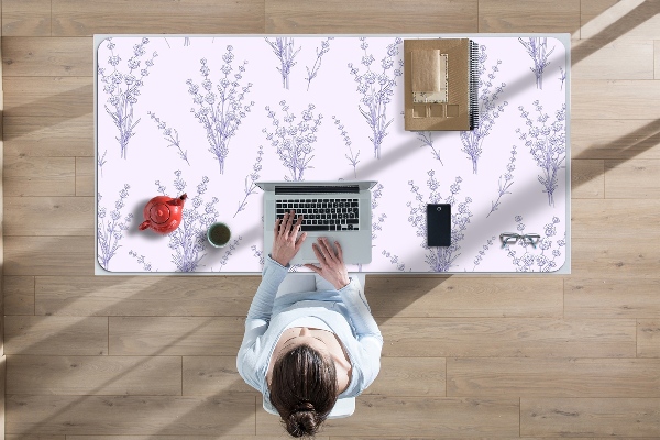 Sous-main bureau Fleurs de lavande