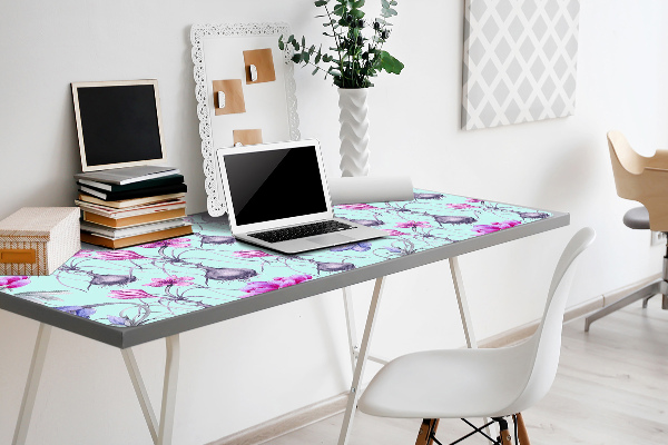 Sous-main bureau Crocus avec des oignons