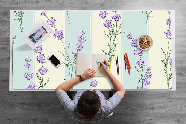 Sous-main bureau Fleurs de lavande