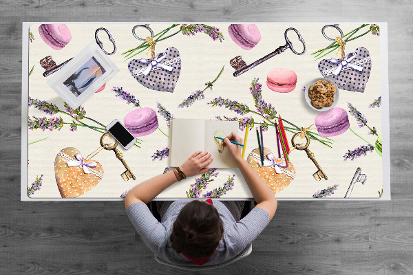 Sous-main bureau Cœurs et pain d'épice