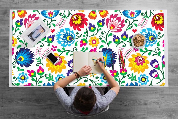 Sous main de bureau art folklorique
