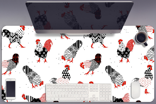 Sous-main bureau Géométrie de coq