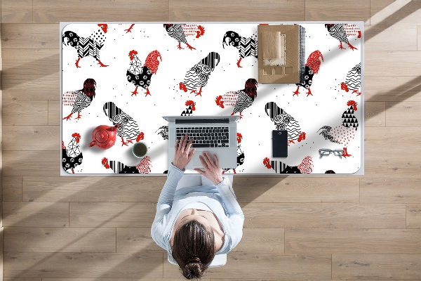 Sous-main bureau Géométrie de coq