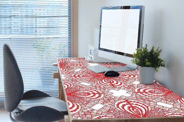Sous-main bureau Dentelle rouge