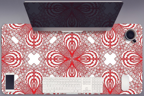 Sous-main bureau Dentelle rouge