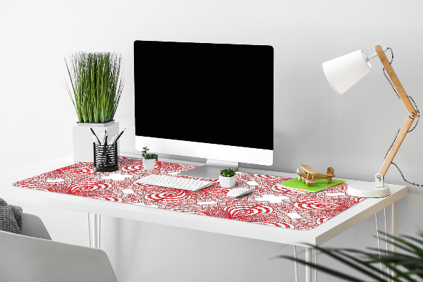 Sous-main bureau Dentelle rouge
