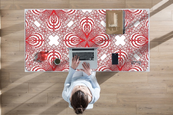 Sous-main bureau Dentelle rouge
