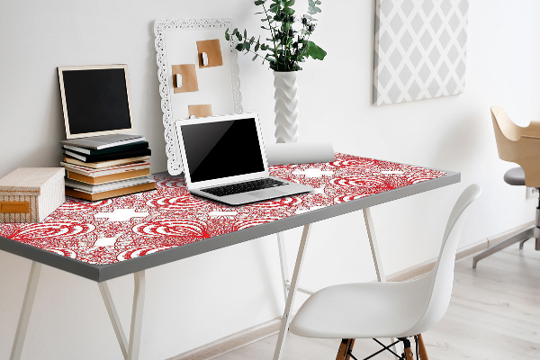 Sous-main bureau Dentelle rouge