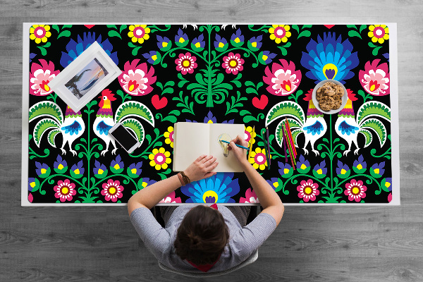 Sous main de bureau art folklorique