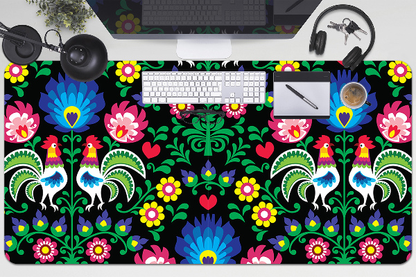 Sous main de bureau art folklorique