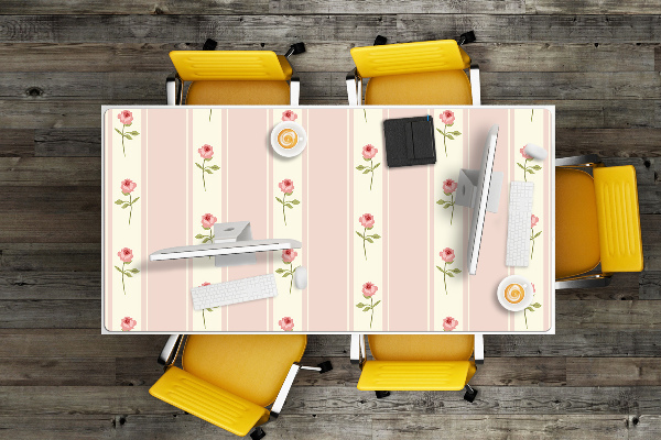 Sous main de bureau Des roses