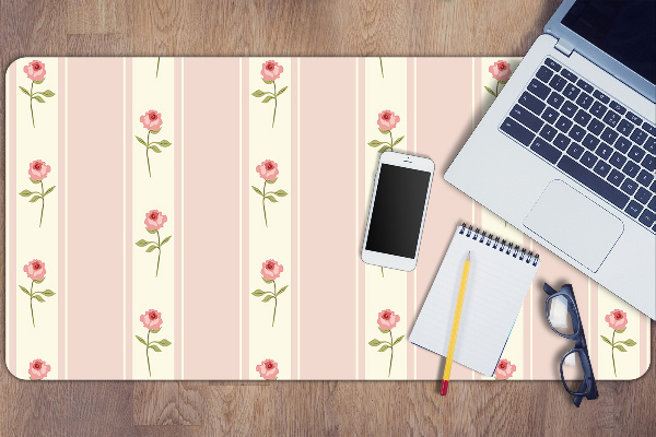 Sous main de bureau Des roses