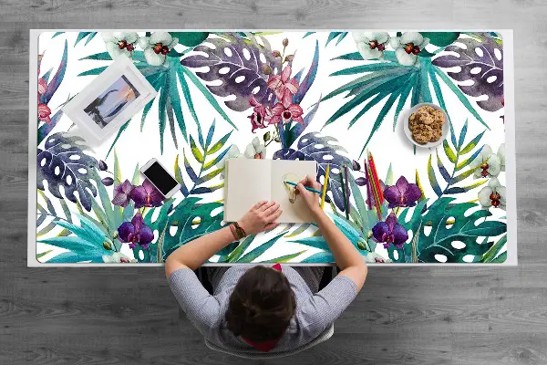Protège bureau Feuilles tropicales