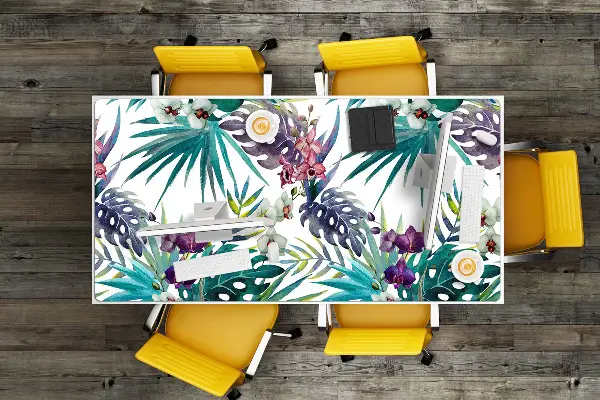 Protège bureau Feuilles tropicales