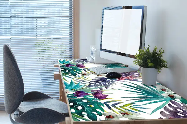 Protège bureau Feuilles tropicales