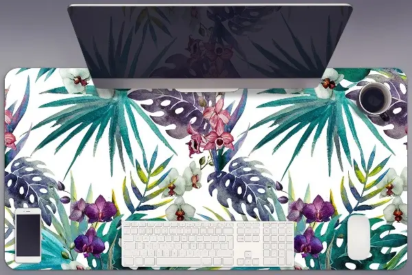 Protège bureau Feuilles tropicales