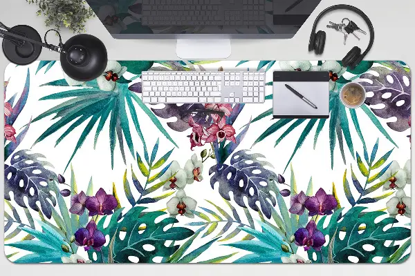 Protège bureau Feuilles tropicales